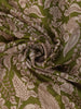 Olive Green Kalamkari Printed Cotton Saree with Contrast Red Border