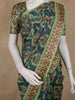 Olive Green Kalamkari Printed Design Cotton Saree
