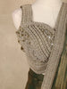 Olive Green Solid Design Chiffon Ready To Wear Saree with Designer Blouse - Diadem