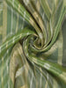 Olive Green Striped And Floral Zari Woven Design Banarasi Silk Saree