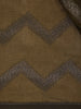 Olive Green Zigzag Woven Kota Cotton Saree - Diadem