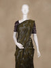 Olive Green Zigzag Woven Kota Cotton Saree - Diadem