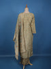 Olive Grey Embroidered Tussar Silk Straight Cut Salwar Suit With Woven Dupatta