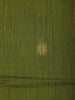 Olive Green Floral Butta Fancy Cotton Saree - Diadem
