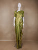 Olive Green Floral Woven Motifs Pure Kanchipuram Tissue Silk Saree - Diadem