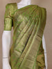 Olive Green Floral Woven Motifs Pure Kanchipuram Tissue Silk Saree - Diadem