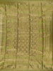 Olive Green Floral Woven Motifs Pure Kanchipuram Tissue Silk Saree - Diadem