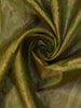Olive Green Floral Woven Motifs Pure Kanchipuram Tissue Silk Saree - Diadem