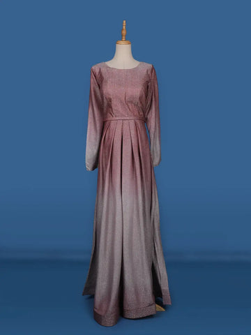 Ombre Effect Glitter Shimmer Party Wear Gown - Diadem