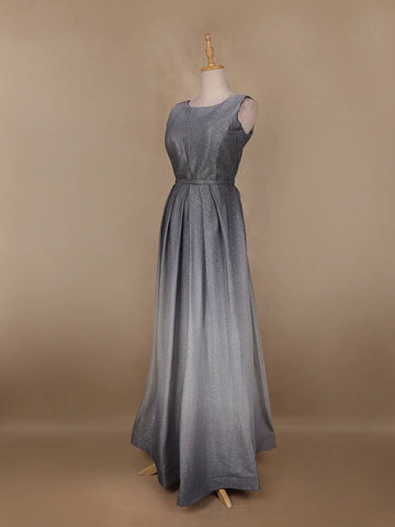 Ombre Effect Shimmer Solid Party Wear Gown - Diadem