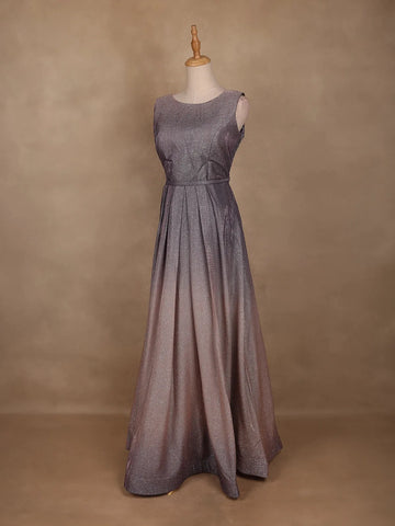 Ombre Effect Shimmer Solid Party Wear Gown - Diadem