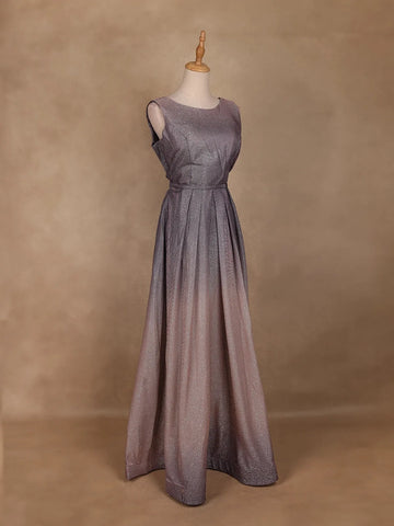 Ombre Effect Shimmer Solid Party Wear Gown - Diadem