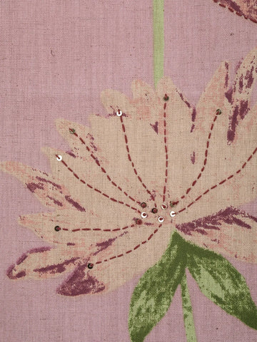 Onion Pink Floral Designed Cotton Salwar Suit - Diadem