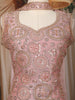 Onion Pink Floral Sequins Embroidered Organza Palazzo Suit