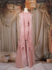 Onion Pink Floral Sequins Embroidered Organza Palazzo Suit