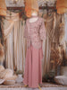 Onion Pink Sequins Design Georgette Palazzo Suit with Choker Dupatta