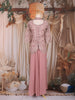 Onion Pink Sequins Design Georgette Palazzo Suit with Choker Dupatta