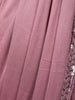 Onion Pink Sequins Embellished Satin Ready To Wear Saree - Diadem