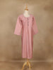 Onion Pink Solid Cotton Kurti With Button Detailing - Diadem