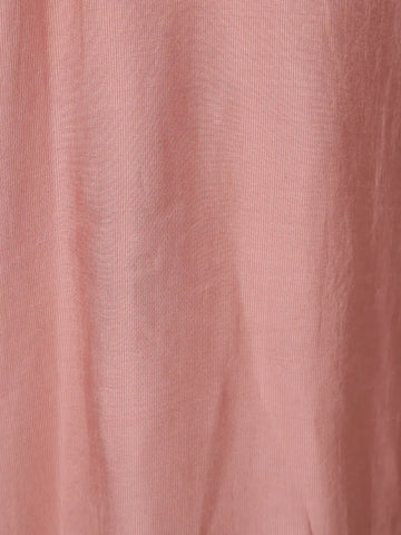 Onion Pink Solid Cotton Kurti With Button Detailing - Diadem