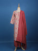 Onion Pink Floral Printed Cotton Salwar Suit - Diadem