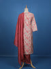 Onion Pink Floral Printed Cotton Salwar Suit - Diadem