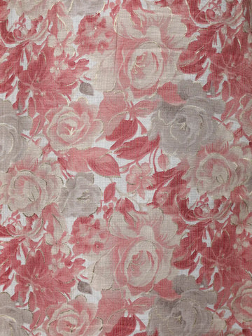 Onion Pink Floral Printed Cotton Salwar Suit - Diadem