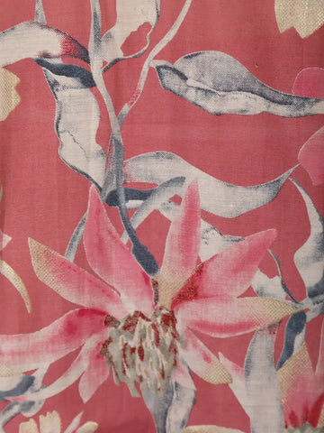 Onion Pink Floral Printed Cotton Salwar Suit - Diadem