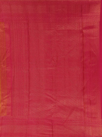 Orange Floral Woven Pure Kanchipuram Silk Saree - Diadem