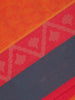 Orange Geometric Woven Design Cotton Saree