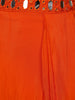 Orange Mirror Embroidered Satin Skirt Top With Jacket - Diadem
