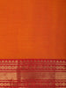 Orange Solid Design Pure Cotton Saree