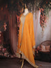 Orange Zari And Sequins Embroidered Silk Salwar Suit