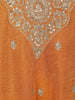 Orange Zari And Sequins Embroidered Silk Salwar Suit