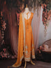 Orange Zari And Sequins Embroidered Silk Salwar Suit