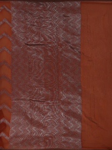 Brown Zigzag Design Kota Cotton Saree - Diadem