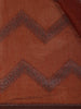 Brown Zigzag Design Kota Cotton Saree - Diadem