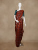Brown Zigzag Design Kota Cotton Saree - Diadem