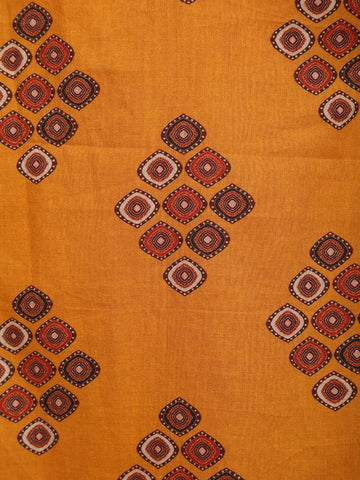 Orange Diamond Designed Cotton Salwar Suit - Diadem