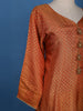Orange Dot Designed Tissue Silk Gown - Diadem