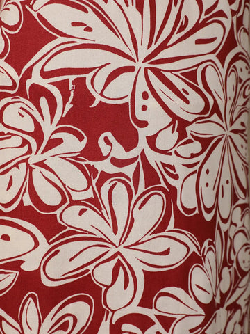 Orange Floral Designed Cotton Salwar Suit - Diadem