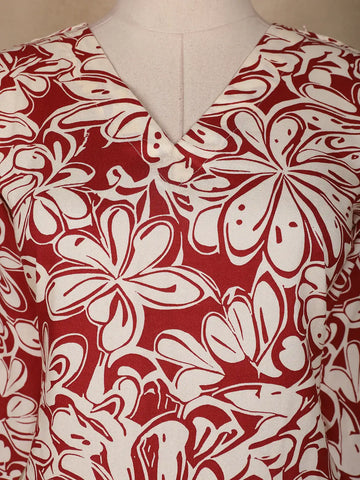 Orange Floral Designed Cotton Salwar Suit - Diadem