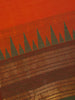 Orange Floral Designed Cotton Saree - Diadem