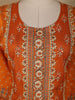 Orange Floral Designed Semi Silk Salwar Suit - Diadem