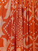Orange Floral Printed Kaftan-style Crepe salwar suit - Diadem