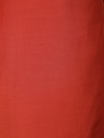 Orange Sequins Embroidered Cotton Palazzo Salwar Suit - Diadem