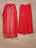 Red Crepe Straight Cut Salwar Suit for Women Adorned with Sequins and Flower Prints, Paired with Dupatta - Diadem