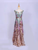 Multicolor Net Gown Embellished with Full Sequins - Diadem