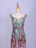 Multicolor Net Gown Embellished with Full Sequins - Diadem