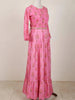 Pink Long Kurti Adorned with Floral Prints - Diadem